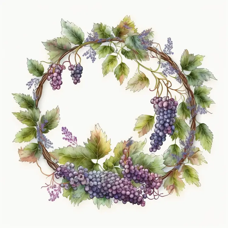 Beautiful Grape Wreath for Harvest Festival