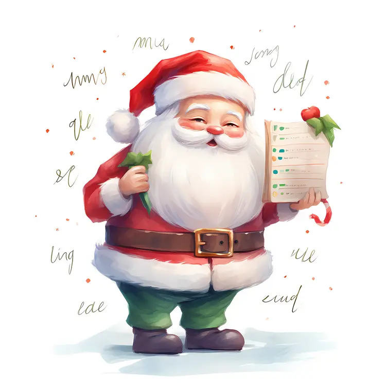Santa Claus with Naughty or Nice List
