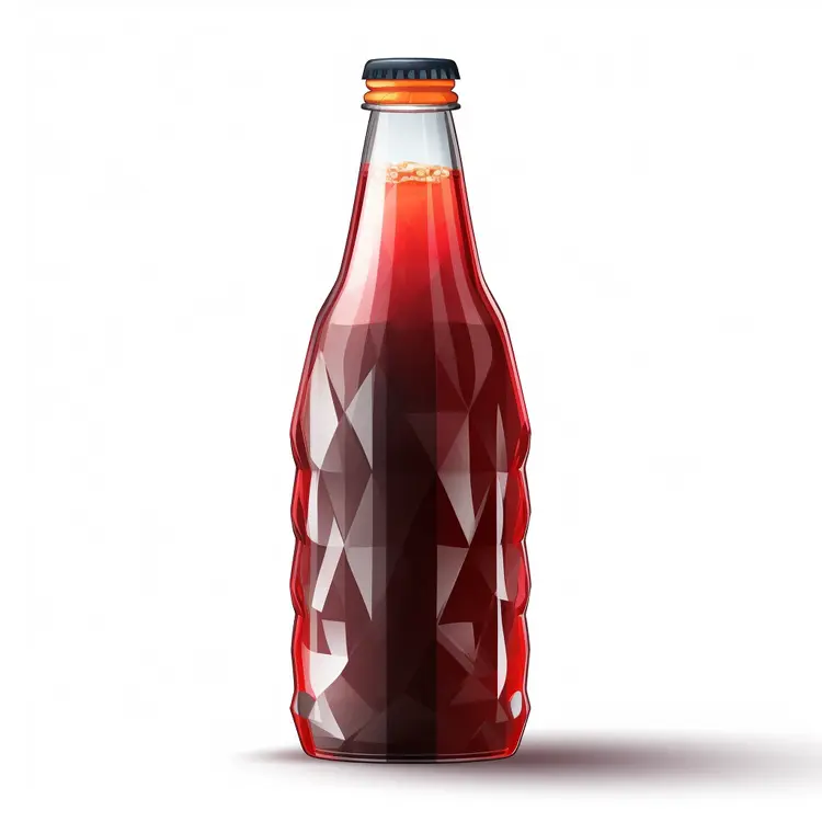 Glass Bottle of Refreshing Beverage
