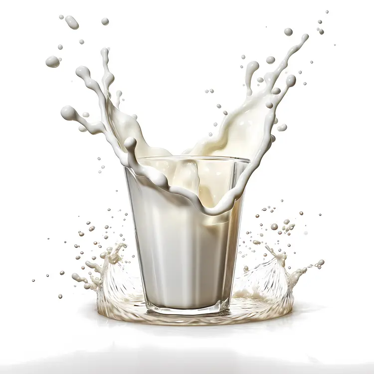 Milk Splash in Glass