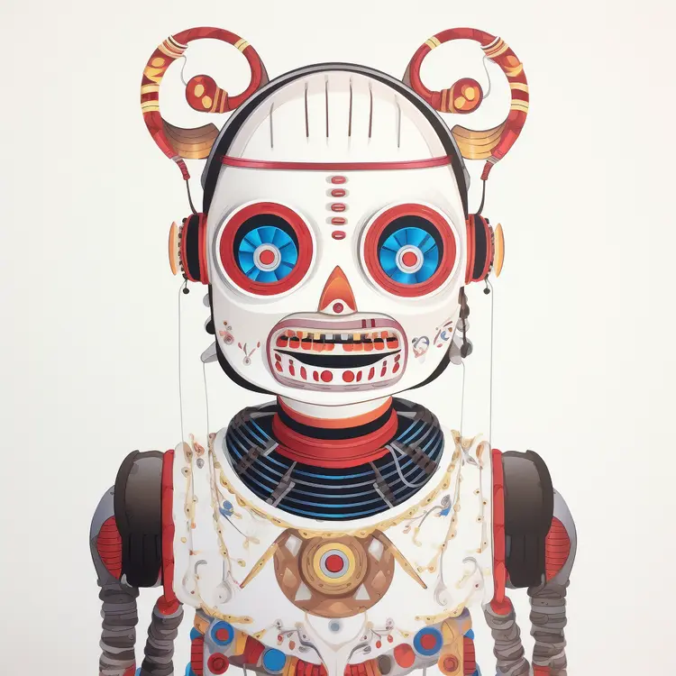 Colorful Futuristic Robot Design