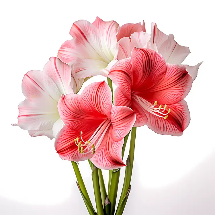 Red and White Flowers in a Beautiful Bouquet