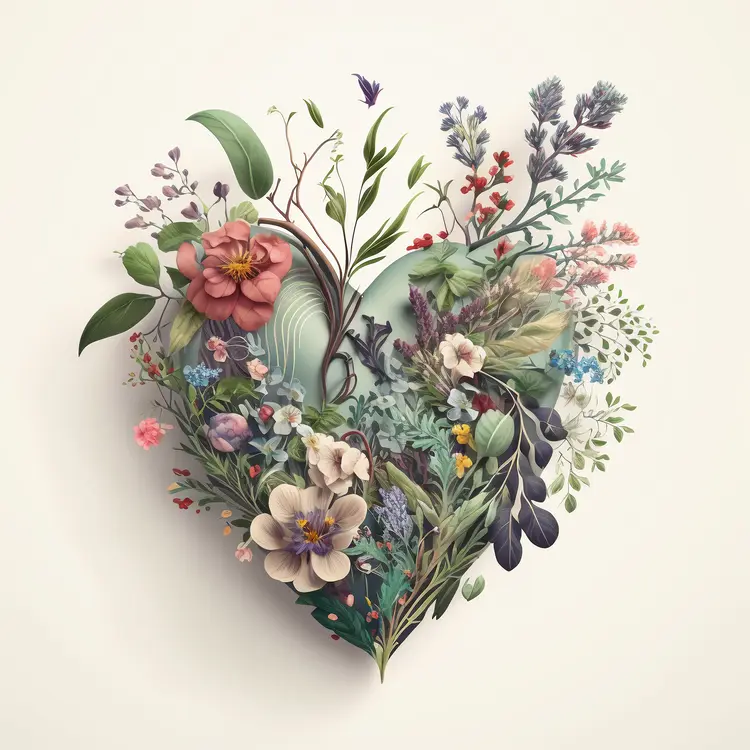 Heart-shaped Floral Arrangement for Valentine's Day