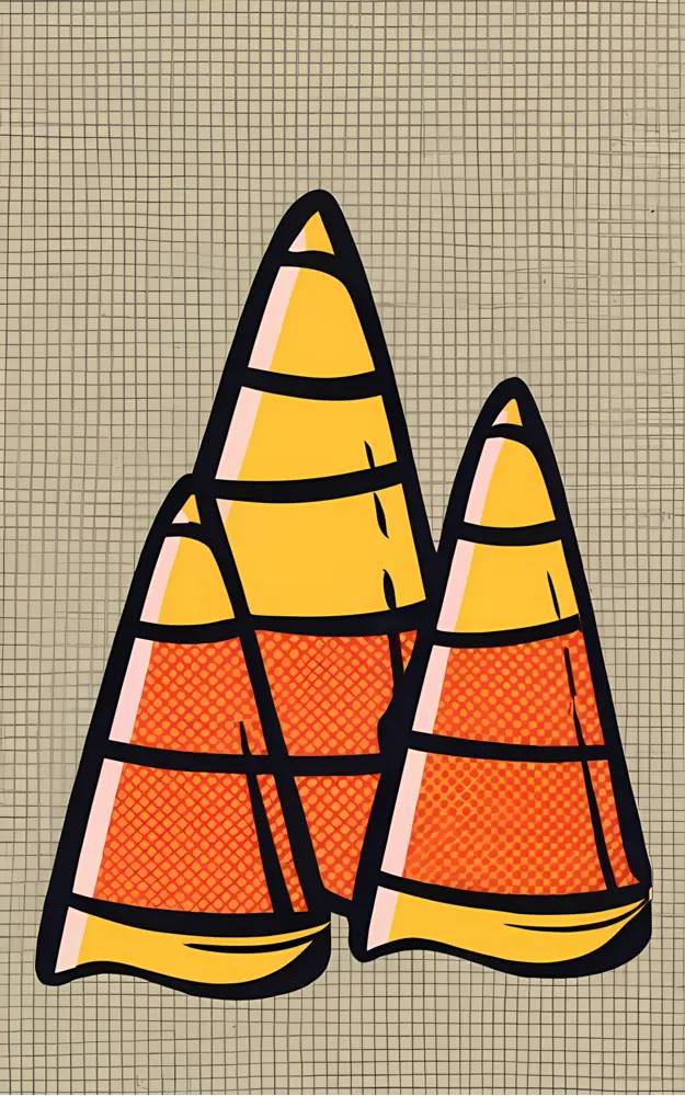 Patterned Candy Corn for Halloween