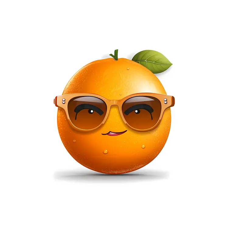 Smiling Orange with Sunglasses