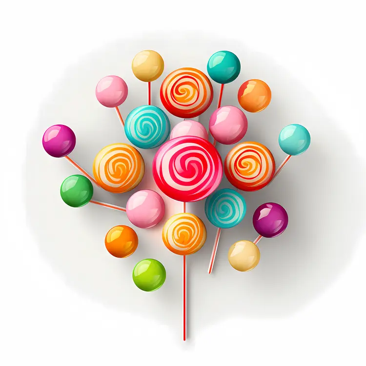 Bouquet of Colorful Lollipops