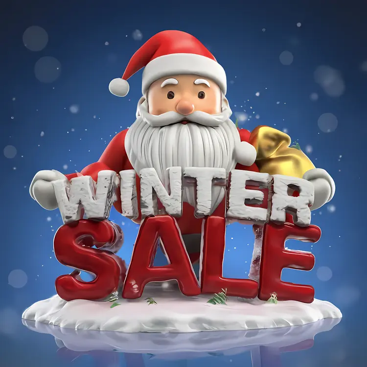 Winter Sale with Santa Claus
