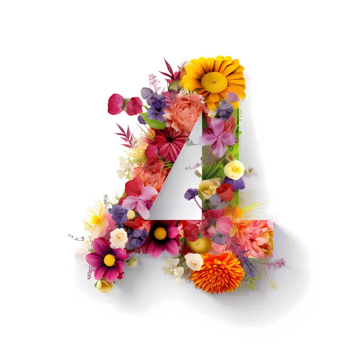 Colorful Floral Number 4