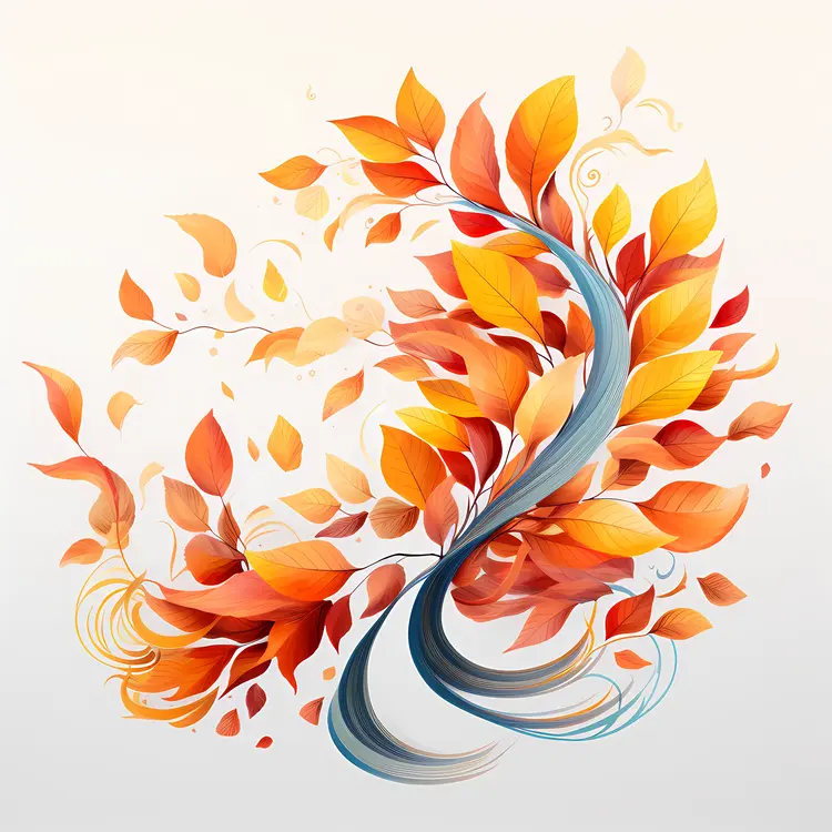 Autumn Leaves Swirling