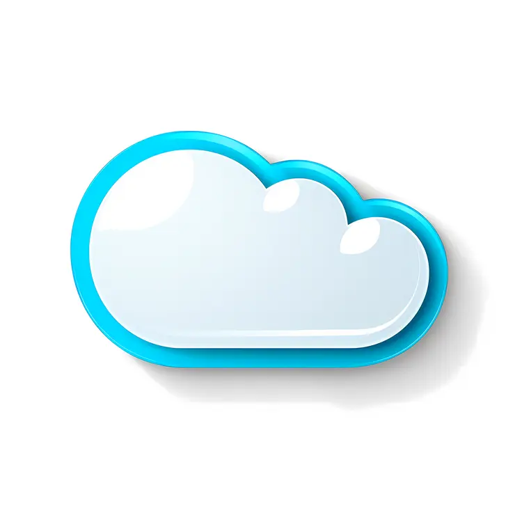 Blue and White Cloud Illustration