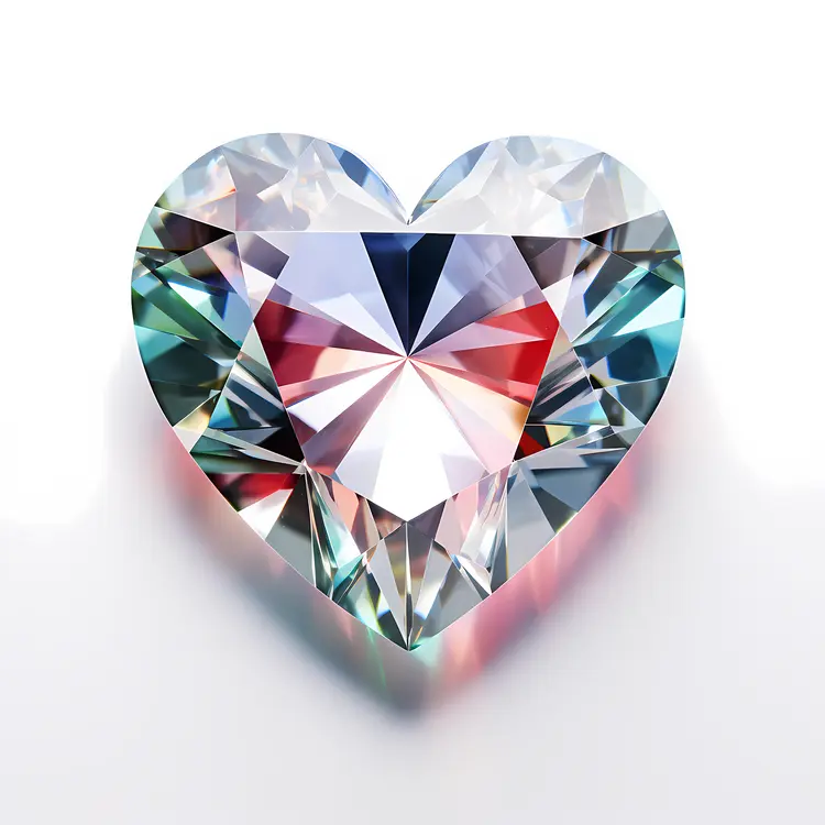 Colorful Heart Shaped Diamond
