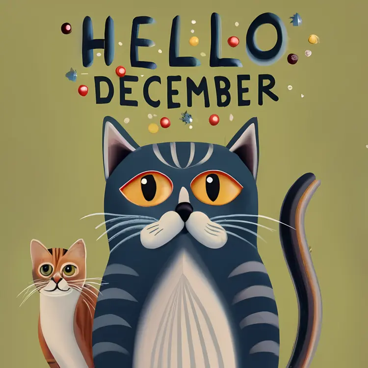 Two Cats Saying Hello December