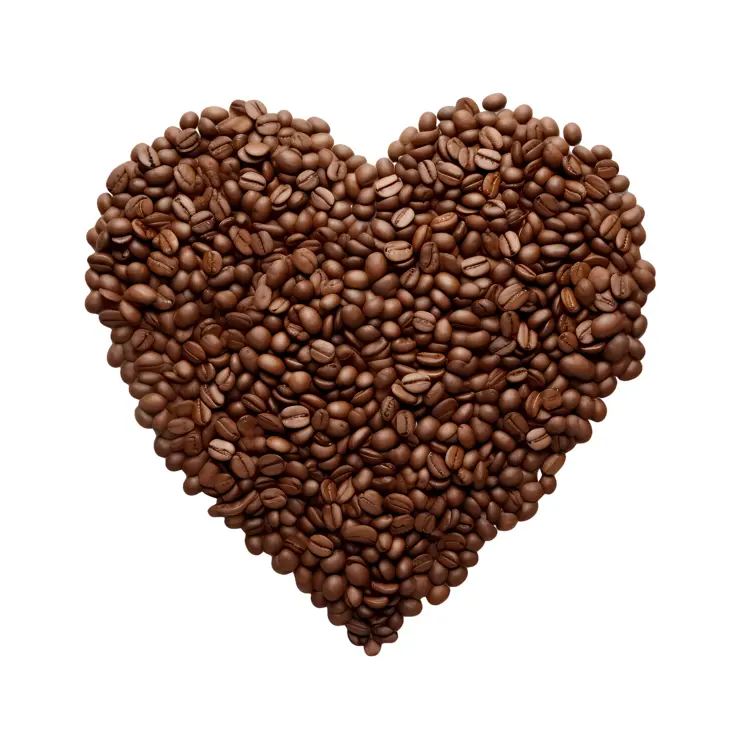 Heart-Shaped Coffee Beans for Coffee Lovers