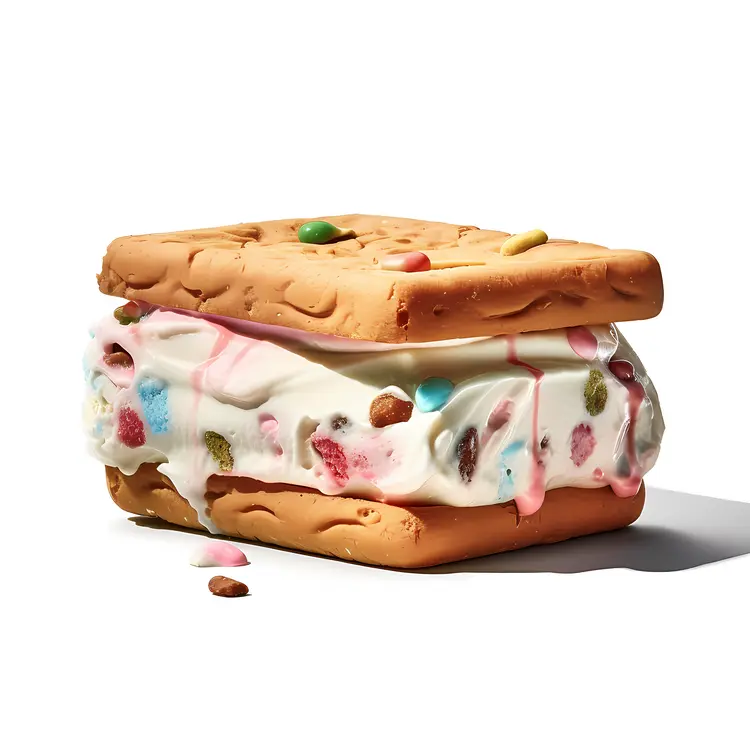 Ice Cream Sandwich with Colorful Bits