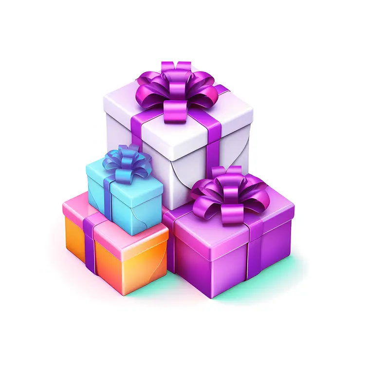 Stack of Colorful Gift Boxes