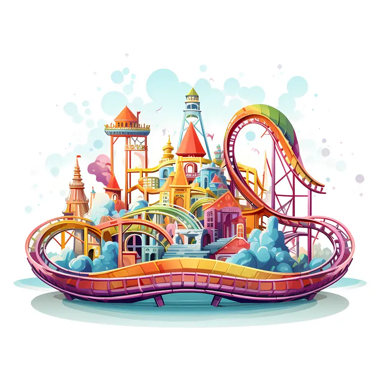 Colorful Fantasy Roller Coaster