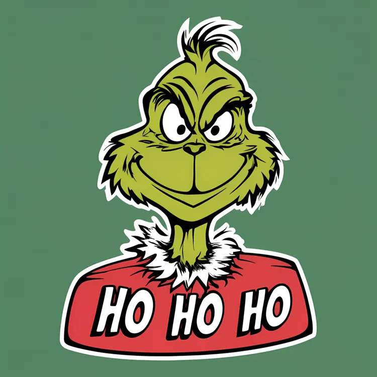 Grumpy Green Character with Red Outfit