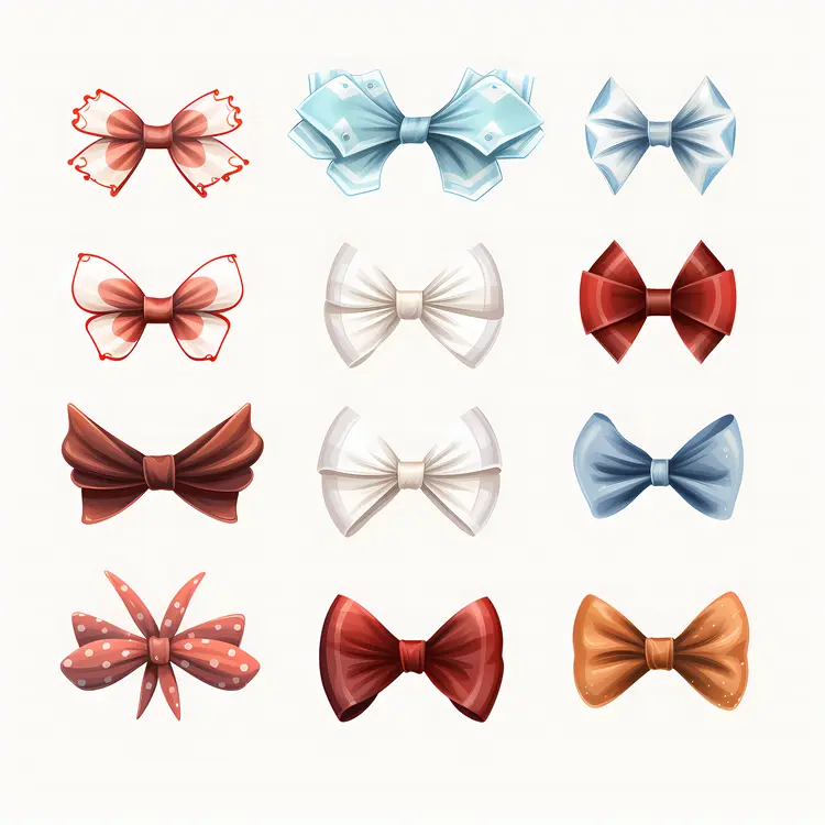 Assorted Decorative Bows in Different Colors