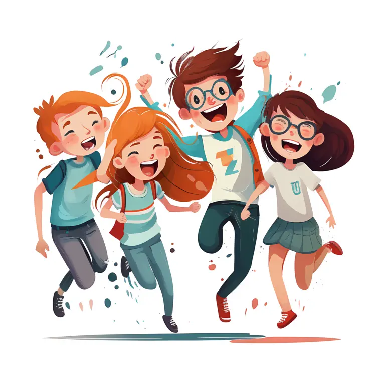 Happy Children Playing Together