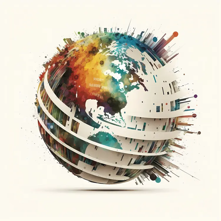 Layered Colorful Globe