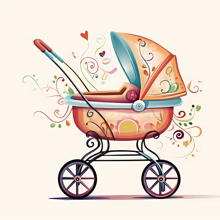 Colorful Decorative Baby Stroller