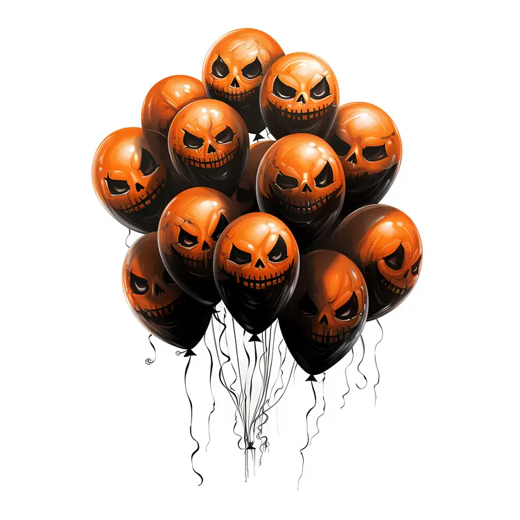 Scary Pumpkin Balloons for Halloween