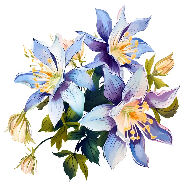 Beautiful Blue and White Flowers