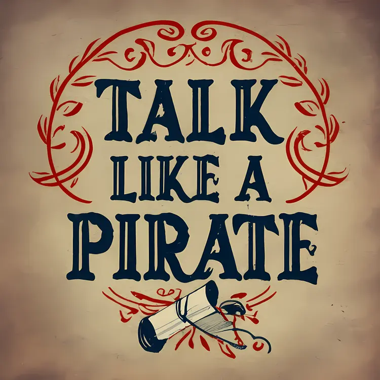 Scroll Talk Like a Pirate Typography