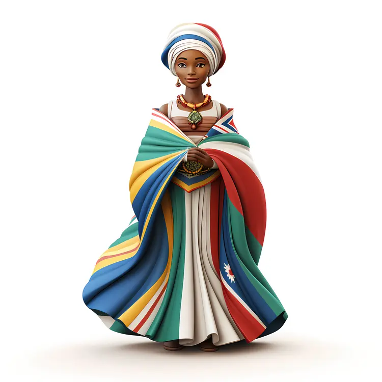 Elegant Woman in Traditional Dress