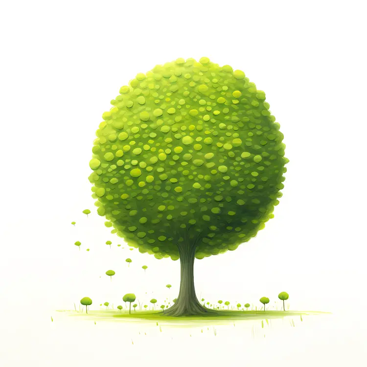 Round Shaped Green Tree
