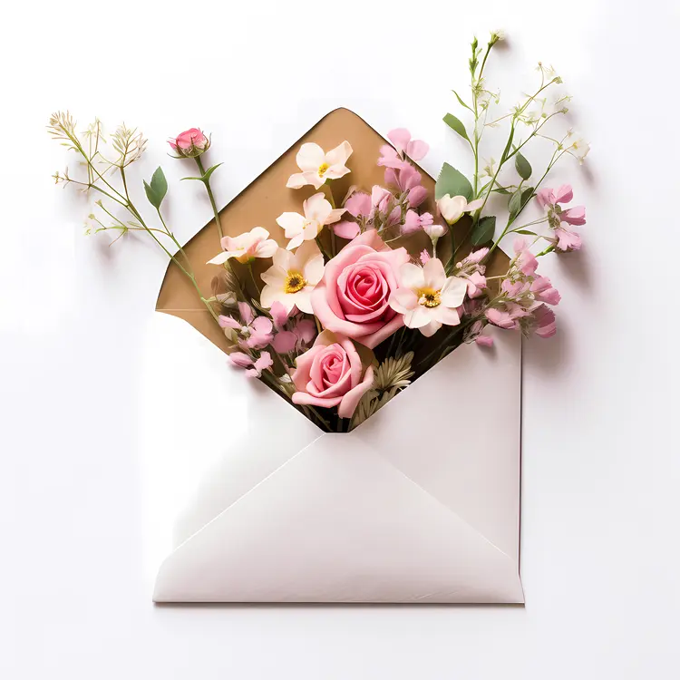 Charming Floral Bouquet in Envelope