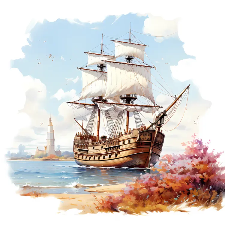 Sailing Ship on a Sunny Day