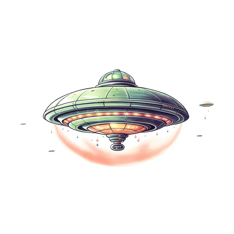 Colorful UFO Spaceship
