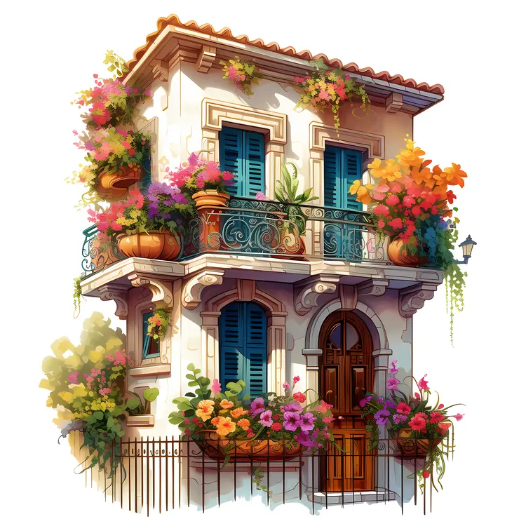 Charming House with Balcony