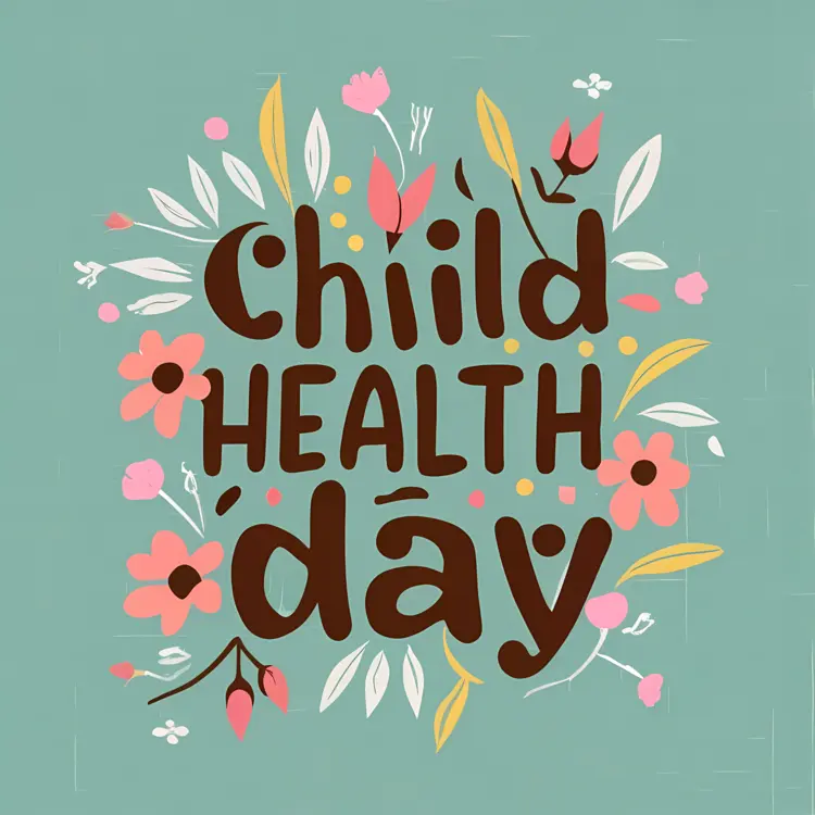 Child Health Day Celebration with Floral Design