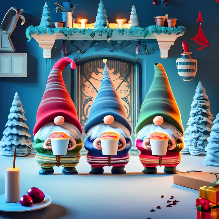 Christmas Gnomes with Hot Chocolate