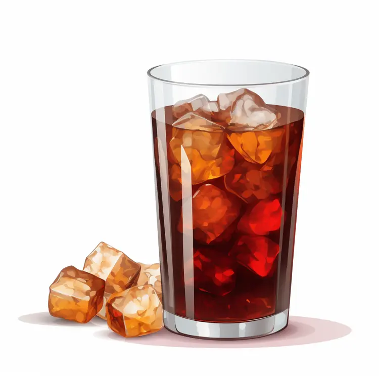 Refreshing Iced Coffee with Ice Cubes