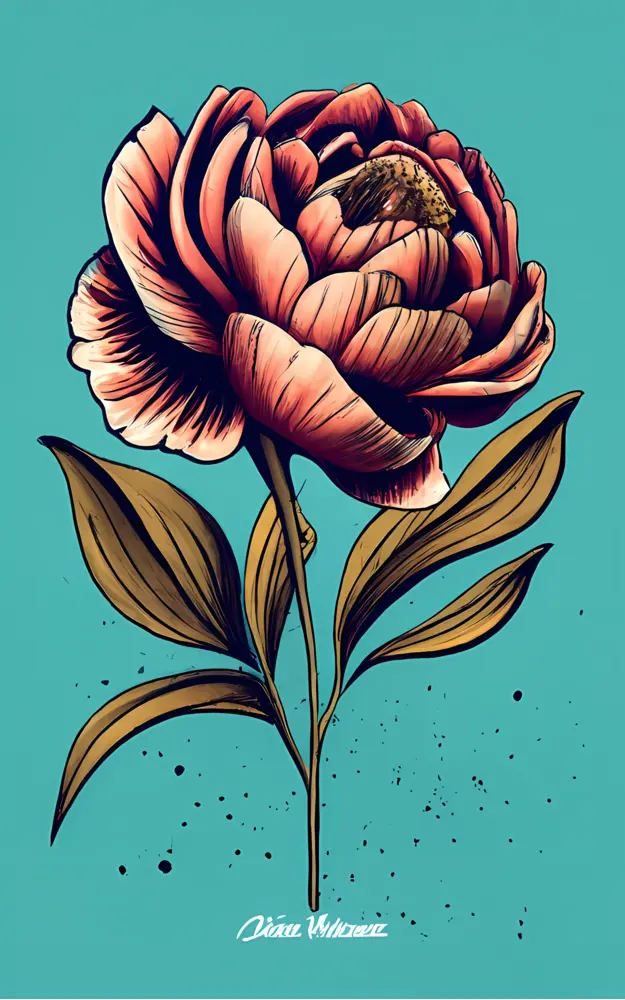Beautiful Pink Flower Illustration