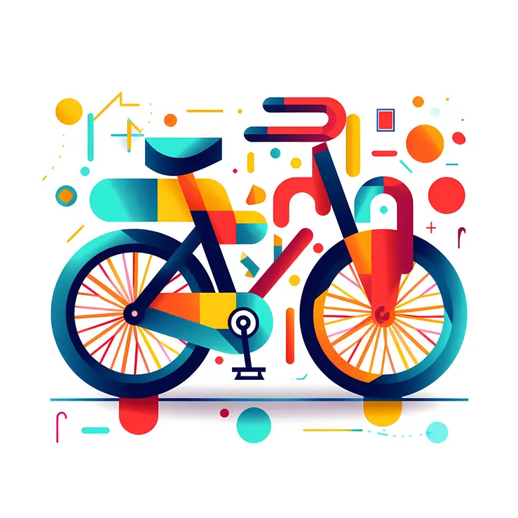 Colorful Abstract Bicycle