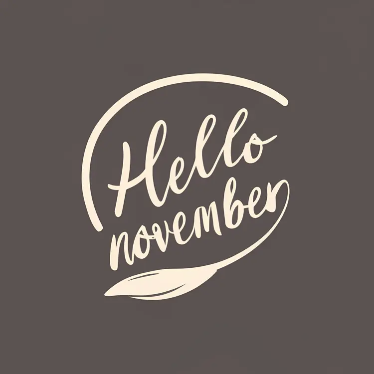 Minimalist Hello November