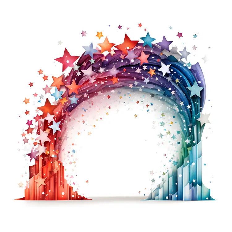 Colorful Arch with Stars