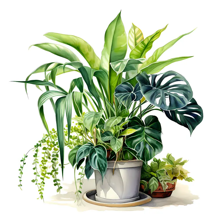 Assorted Green Potted Plants