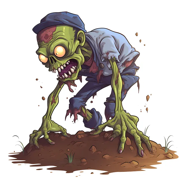 Creepy Zombie Illustration for Halloween