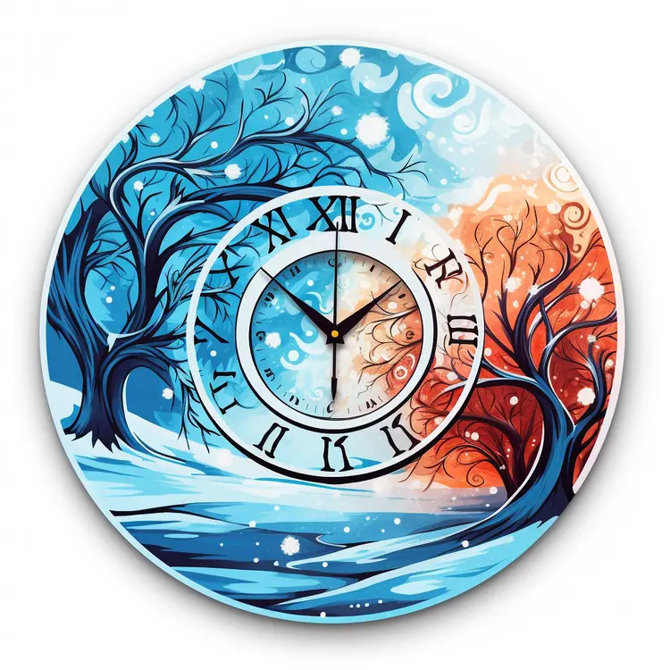 Seasonal Tree Decorative Clock