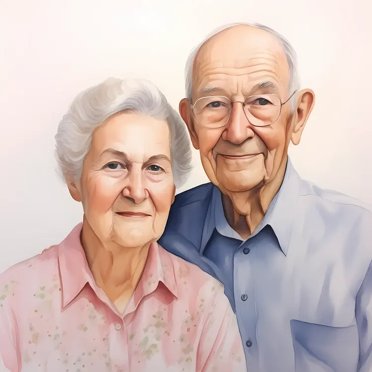 Happy Elderly Couple Portrait