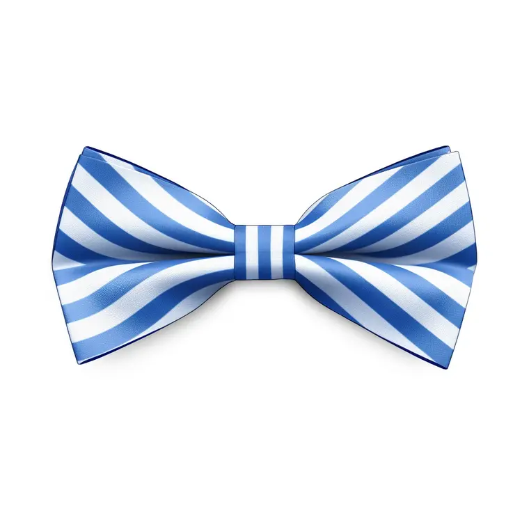 Blue Striped Bow Tie for Formal Occasions