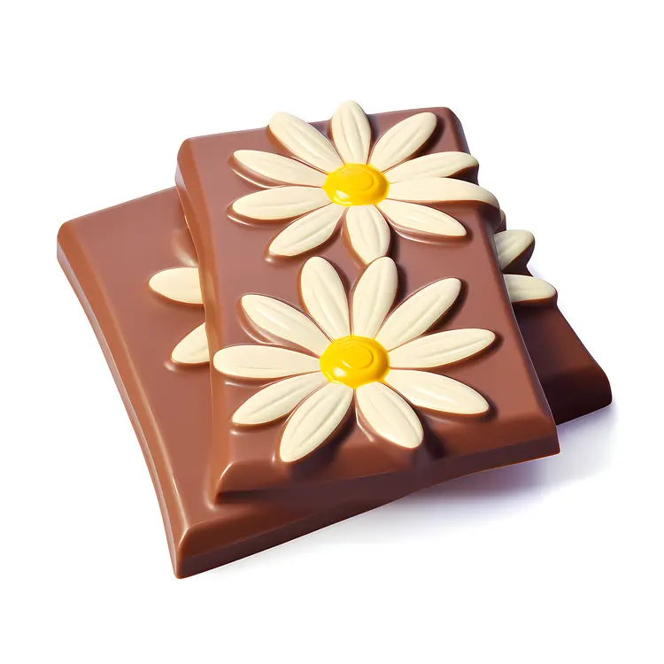 Decorative Chocolate Bars with Flowers