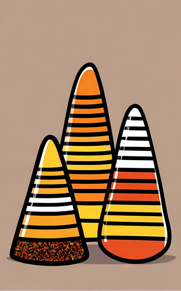 Striped Candy Corn for Halloween