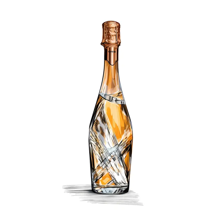 Sparkling Champagne Bottle
