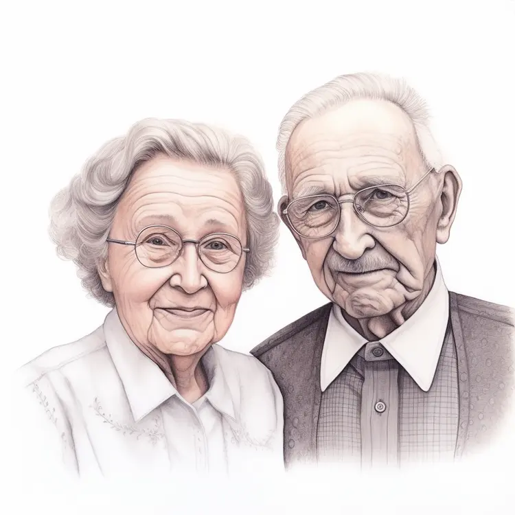 Portrait of a Happy Elderly Couple for Grandparents Day